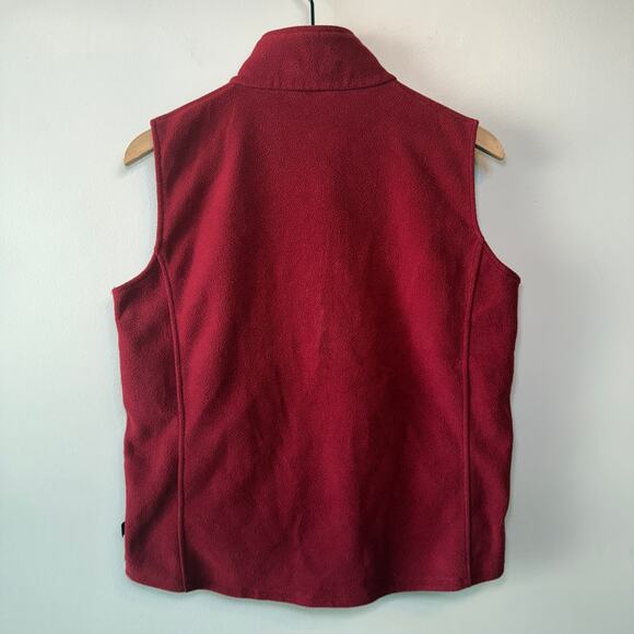 Woolrich Women's Full Zip Fleece Vest Ruby Red Size Medium - Picture 7 of 7